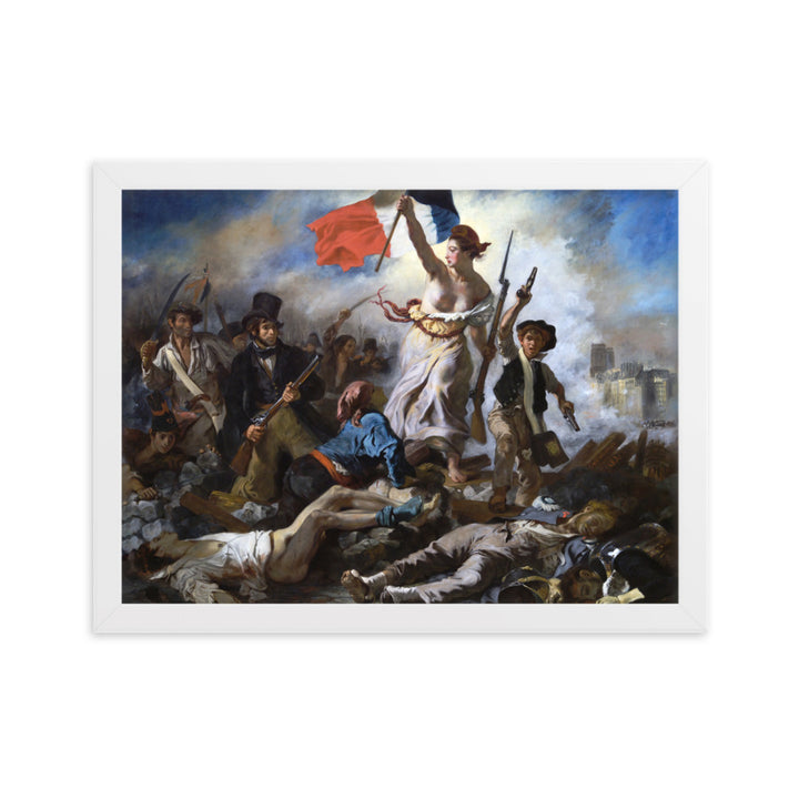 Poster - Eugène Delacroix, Die Freiheit führt das Volk Eugène Delacroix Weiß / 30×40 cm artlia