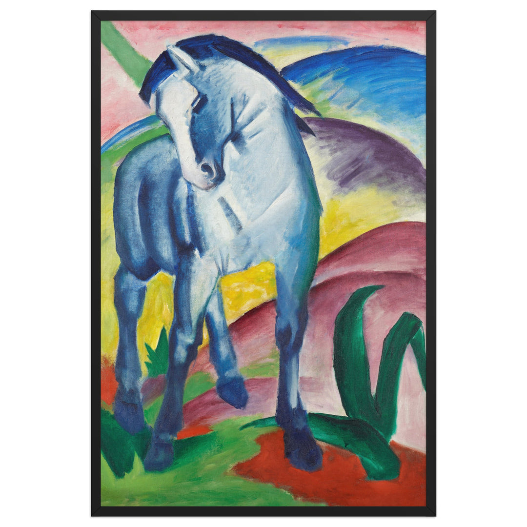 Poster - Franz Marc, Blaues Pferd I Franz Marc Schwarz / 61×91 cm artlia