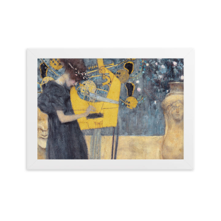 Poster - Gustav Klimt, Die Musik Gustav Klimt Weiß / 21×30 cm artlia