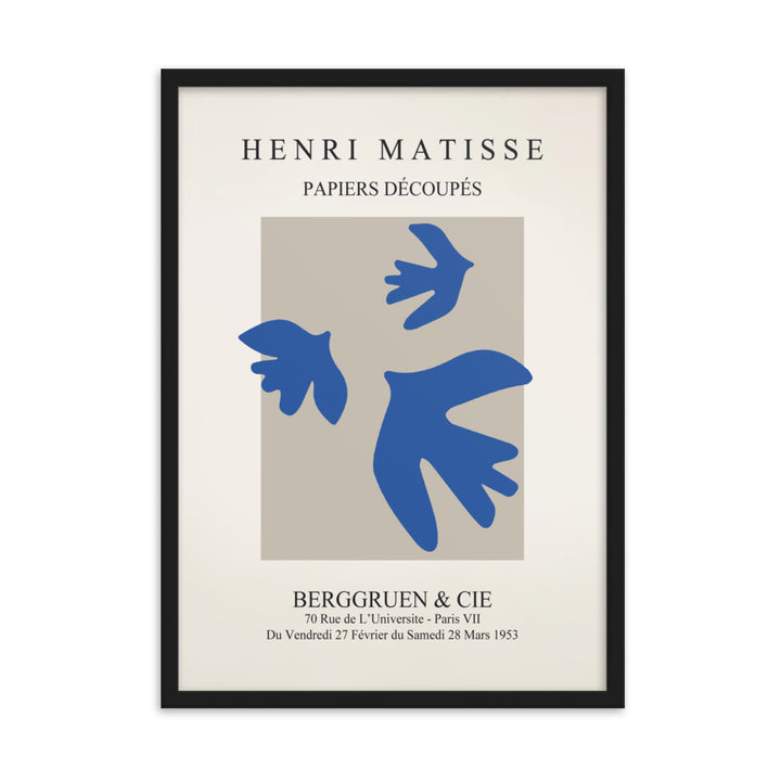 Poster - Henri Matisse, blaue Vögel Henri Matisse Schwarz / 50×70 cm artlia