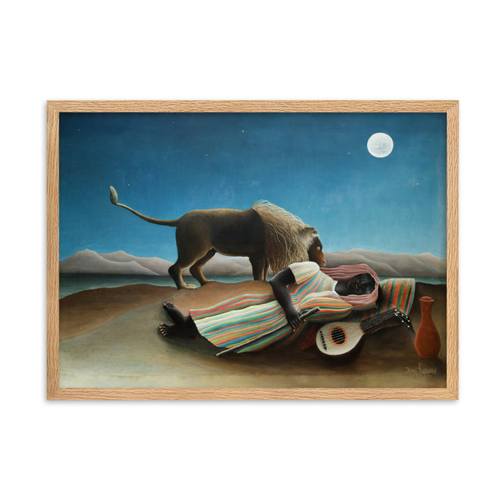 Poster - Henri Rousseau, Die schlafende Zigeunerin Henri Rousseau Oak / 50×70 cm artlia