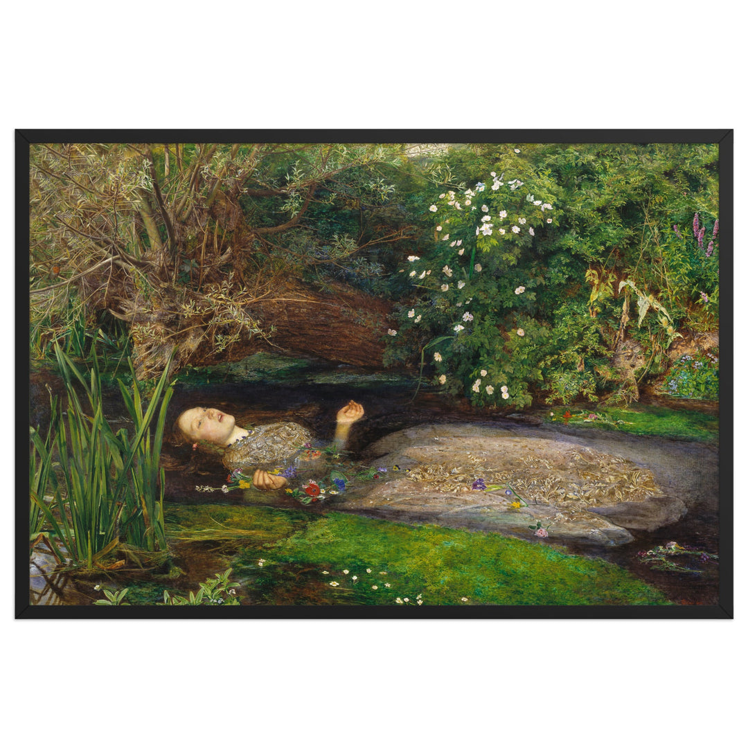Poster - John Everett Millais, Ophelia John Everett Millais Schwarz / 61×91 cm artlia