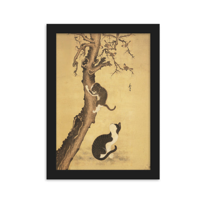 Poster - Katzen und Spatzen, Byeon Sang-byeok Byeon Sang-byeok Schwarz / 21×30 cm artlia