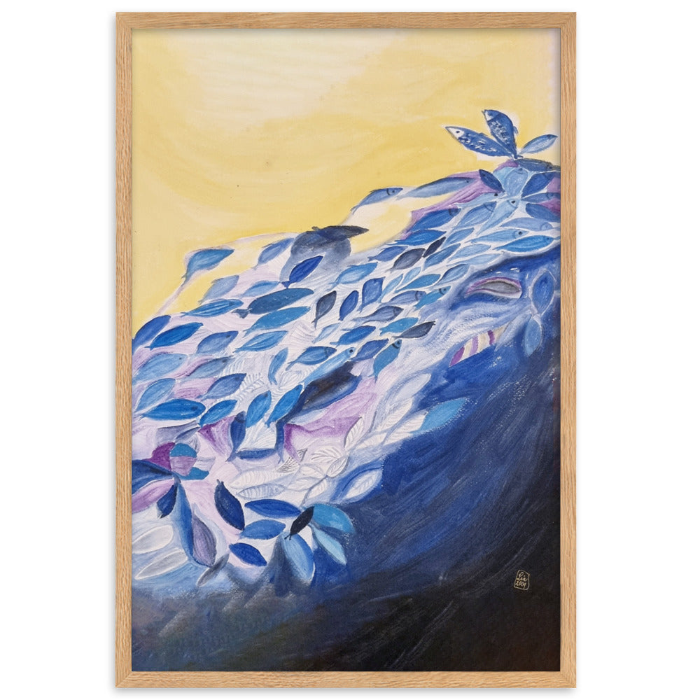 Poster - Lia Broecker-Jakob, Transzendenz der Fische Lia Broecker-Jakob Oak / 61×91 cm artlia