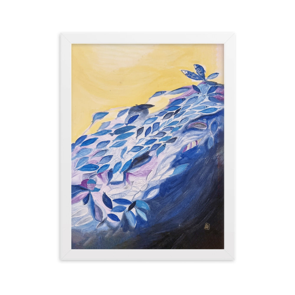 Poster - Lia Broecker-Jakob, Transzendenz der Fische Lia Broecker-Jakob Weiß / 30×40 cm artlia