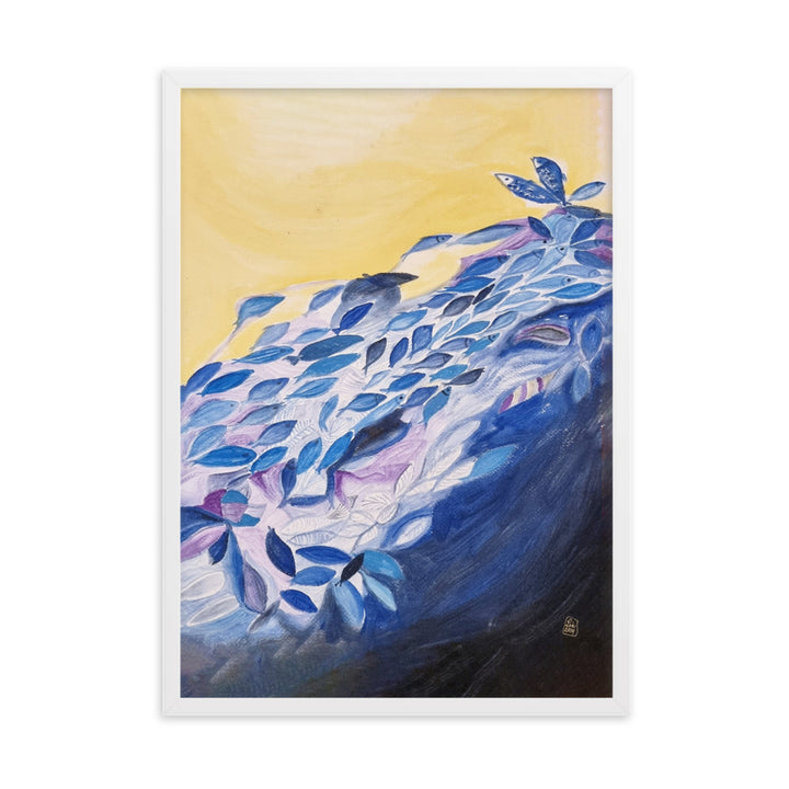 Poster - Lia Broecker-Jakob, Transzendenz der Fische Lia Broecker-Jakob Weiß / 50×70 cm artlia