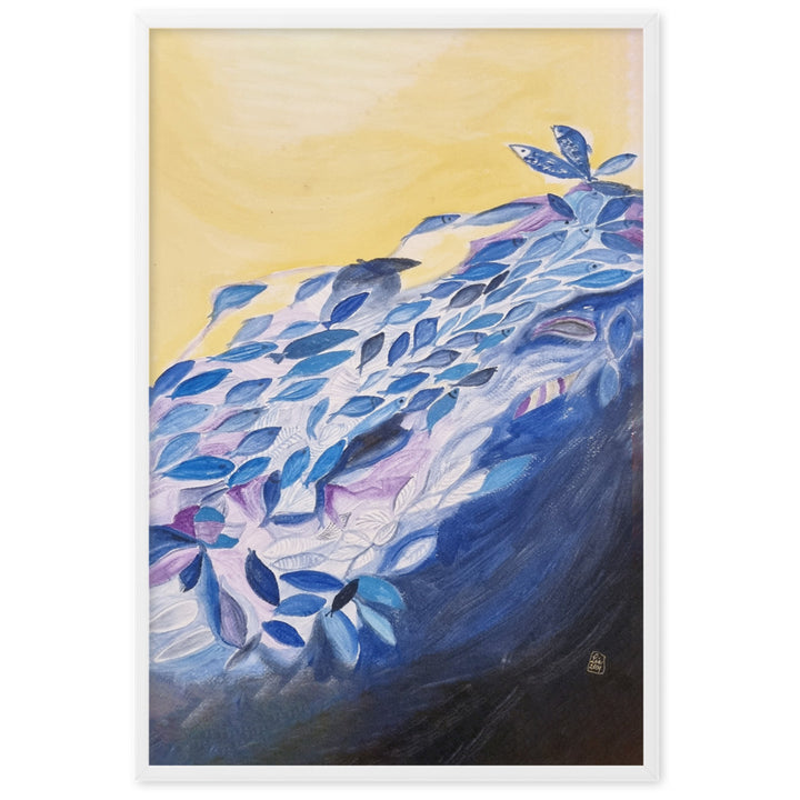 Poster - Lia Broecker-Jakob, Transzendenz der Fische Lia Broecker-Jakob Weiß / 61×91 cm artlia