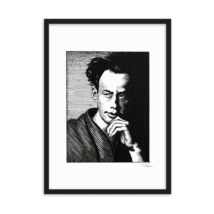 Poster mit Rahmen - Akutagawa Pavel Illustrations Schwarz / 50×70 cm artlia