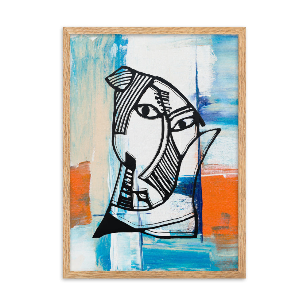 Poster - Pablo Picasso, Les Demoiselles d'Avignon in orange