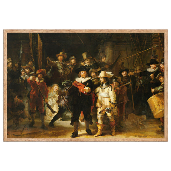 Poster - Rembrandt van Rijn, Die Nachtwache Rembrandt van Rijn Oak / 61×91 cm artlia