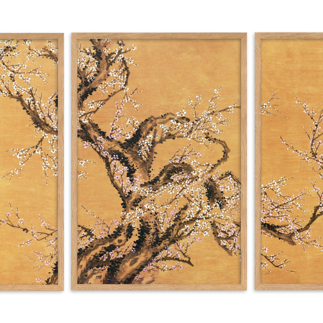 Poster - Rote und weiße Pflaumenblüten Jo Hee-ryong artlia