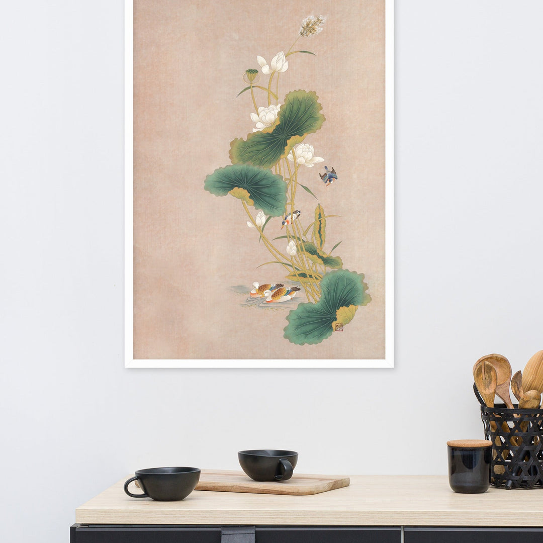 poster-seungmin-yoon-lotusblueten-mit-voegeln_2