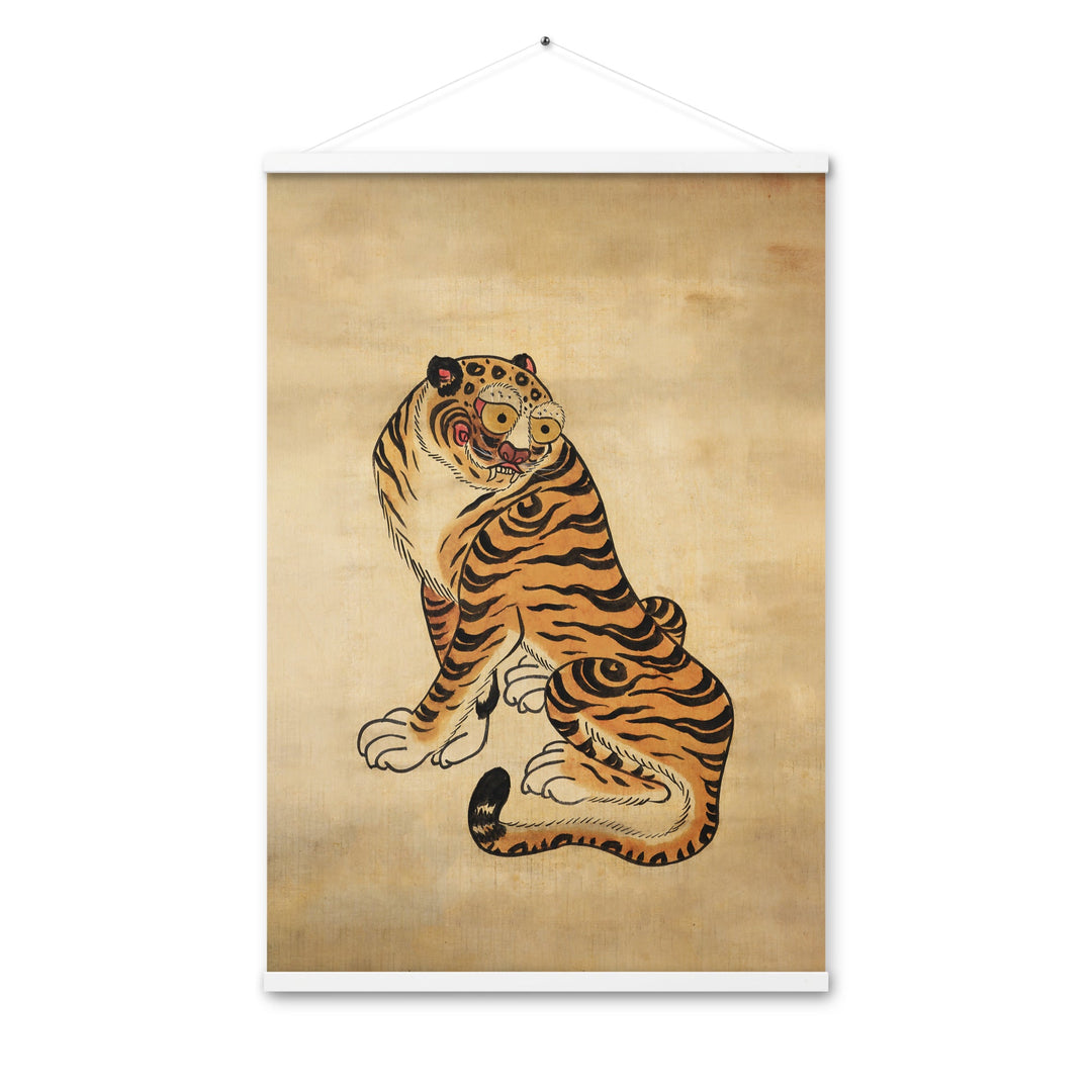 Posterleiste - freundlicher Tiger ARTLIA Weiß / 24″×36″ artlia