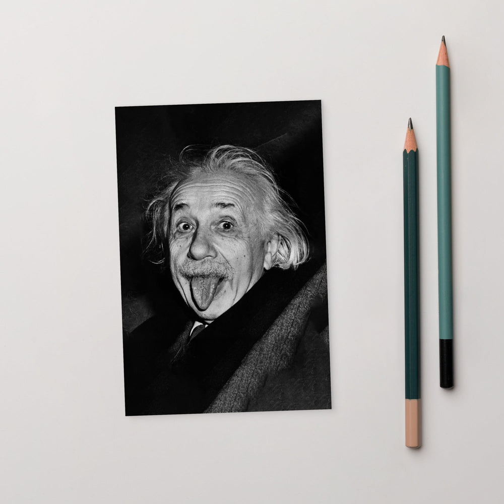 Postkarte - Albert Einstein Zunge artlia