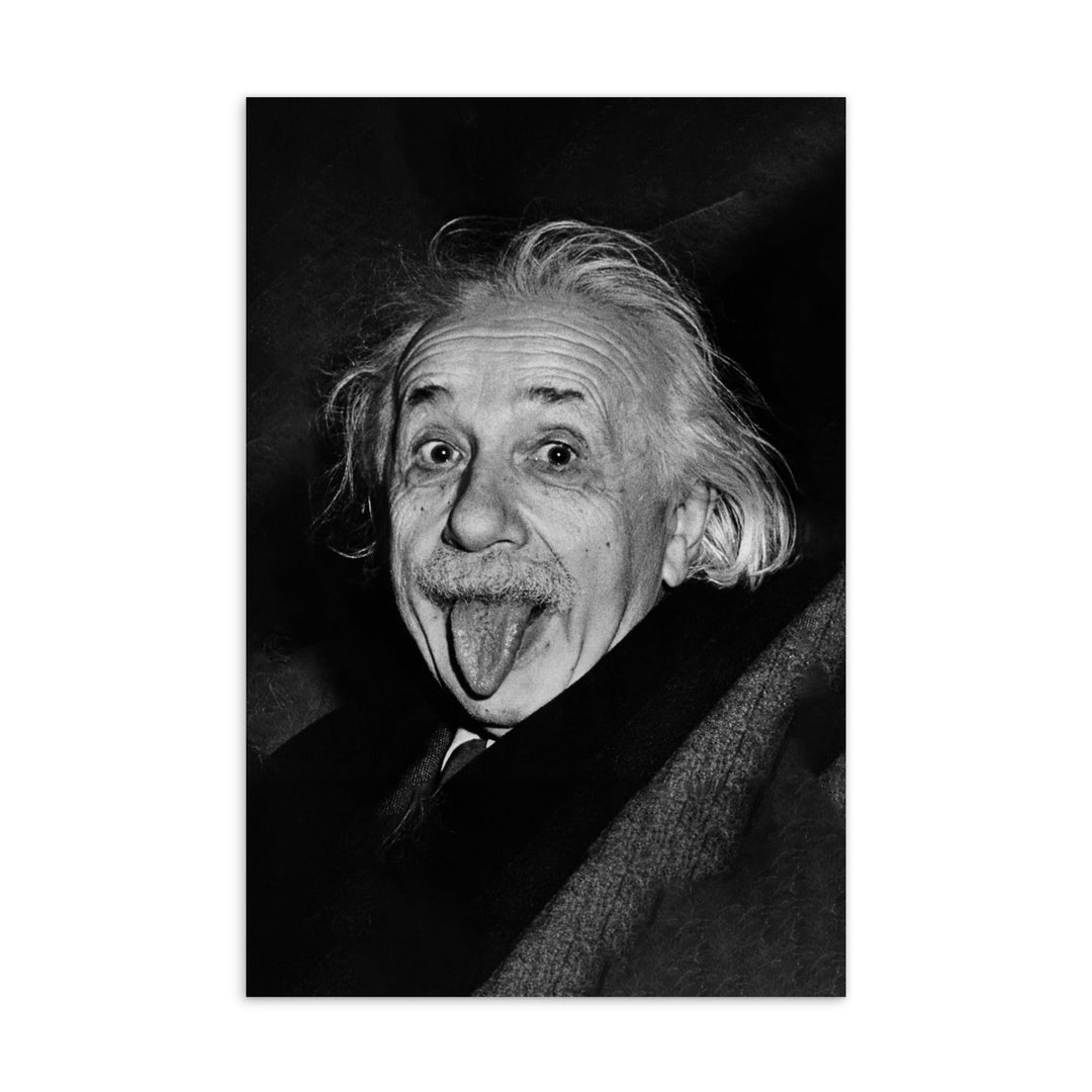Postkarte - Albert Einstein Zunge artlia