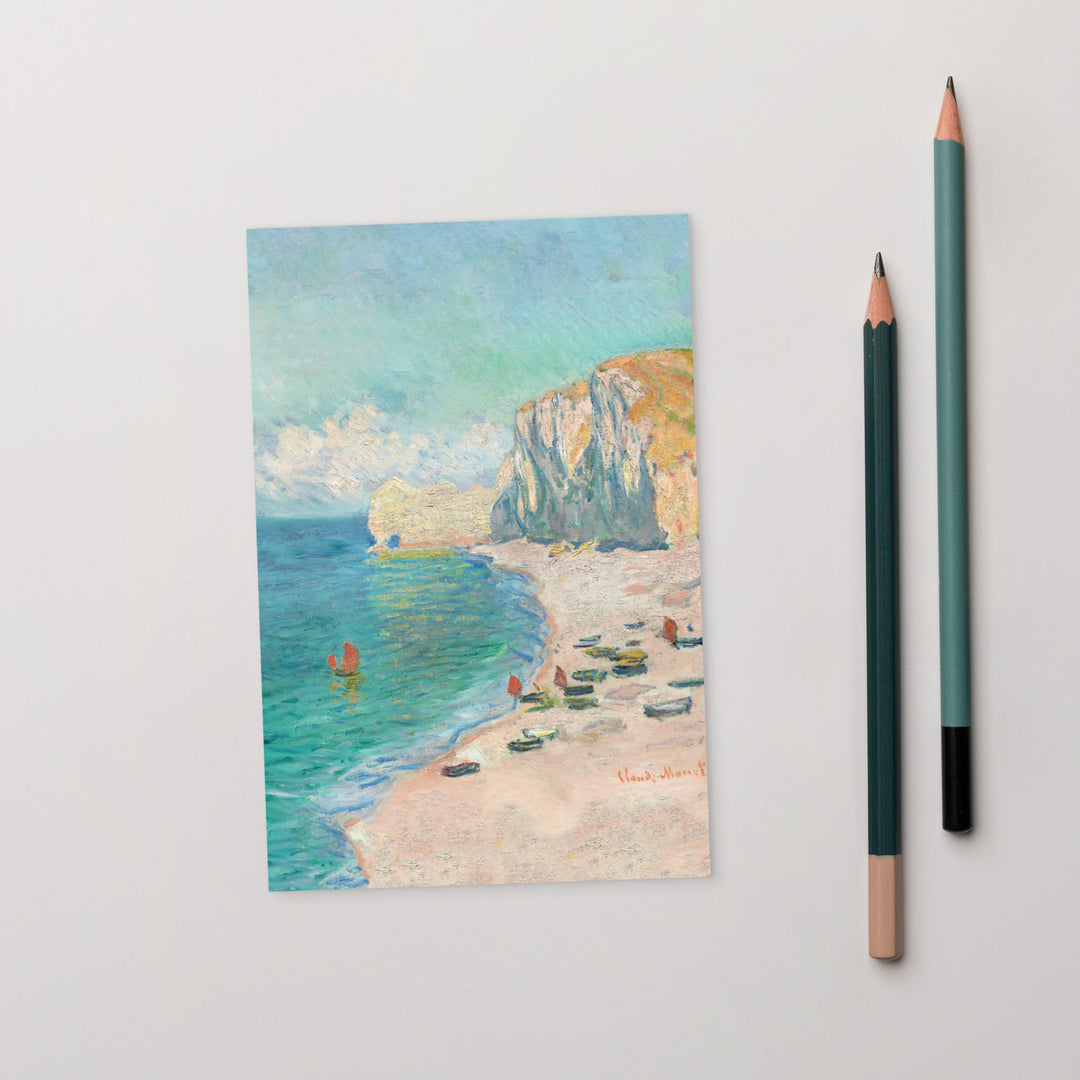 Postkarte - Claude Monet, Étretat: The Beach and the Falaise d'Amont artlia