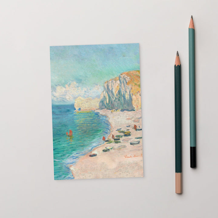 Postkarte - Claude Monet, Étretat: The Beach and the Falaise d'Amont artlia