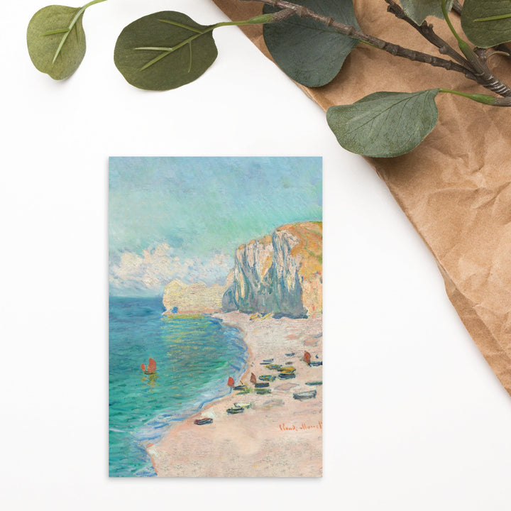 Postkarte - Claude Monet, Étretat: The Beach and the Falaise d'Amont artlia