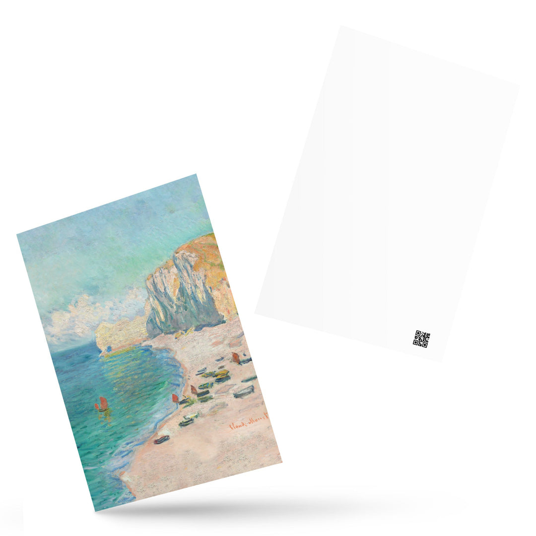 Postkarte - Claude Monet, Étretat: The Beach and the Falaise d'Amont artlia