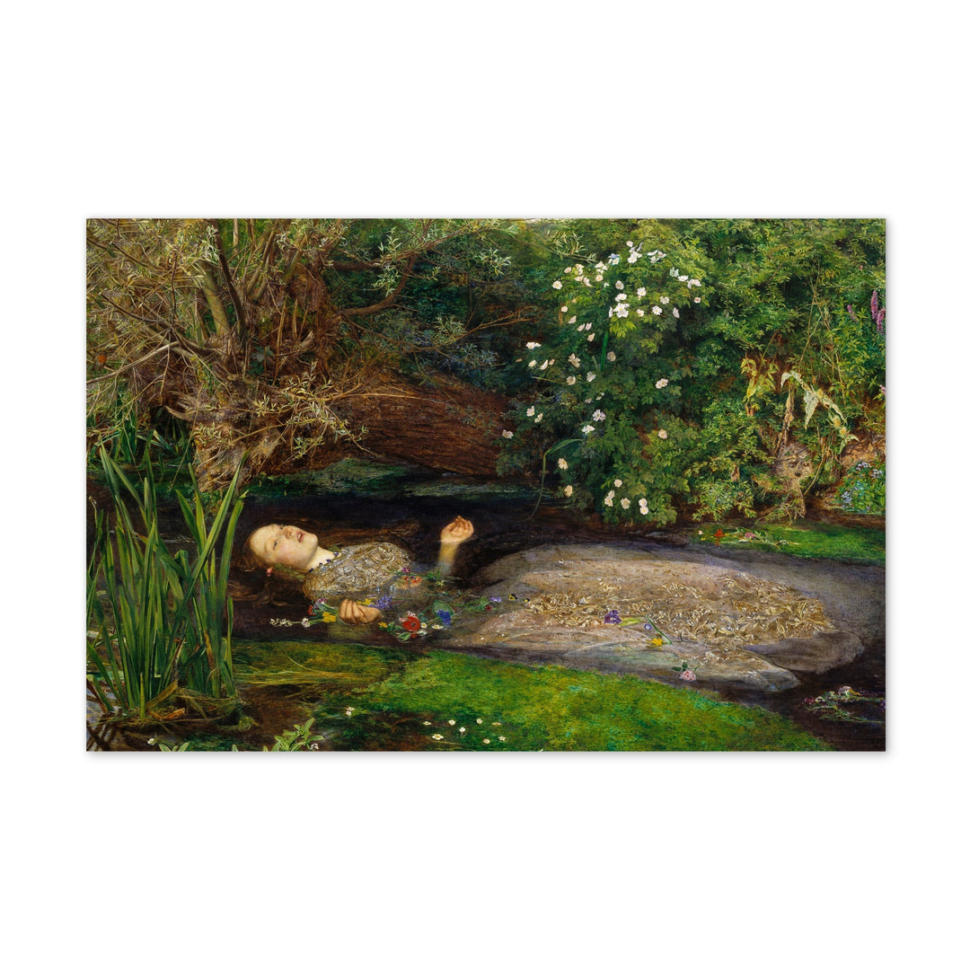 Postkarte - John Everett Millais, Ophelia artlia