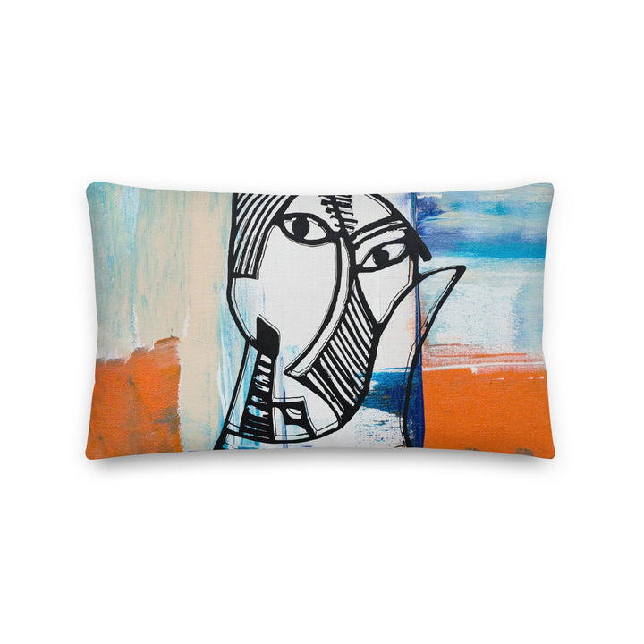 Premium-Kissen - Pablo Picasso, Les Demoiselles d’Avignon in orange Pablo Picasso 50x30 cm (20″×12″) artlia