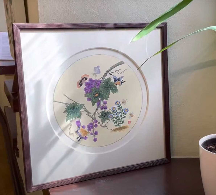 Schmetterlinge auf Traubenbaum - Kunstwerk Misun Kim artlia