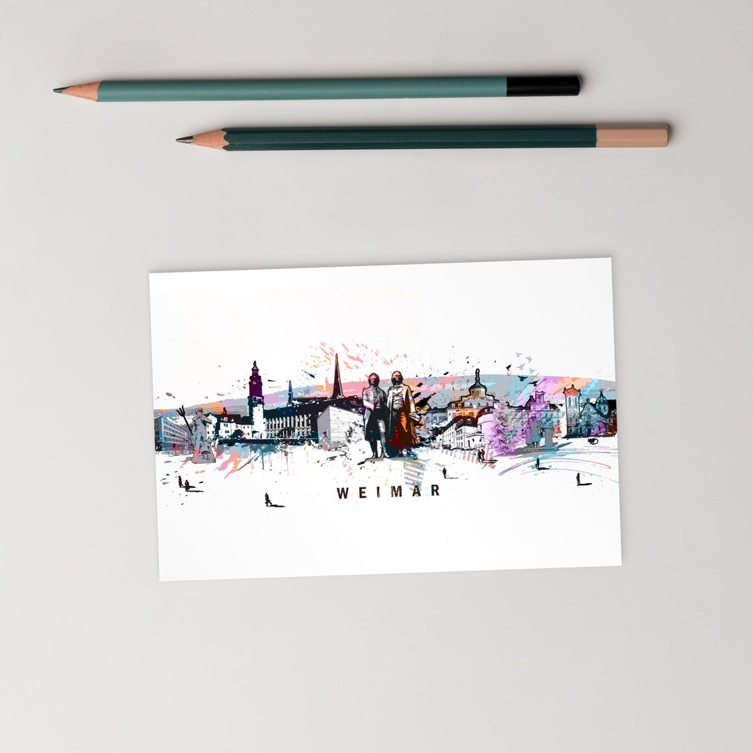 Postkarte - Skyline Naumburg
