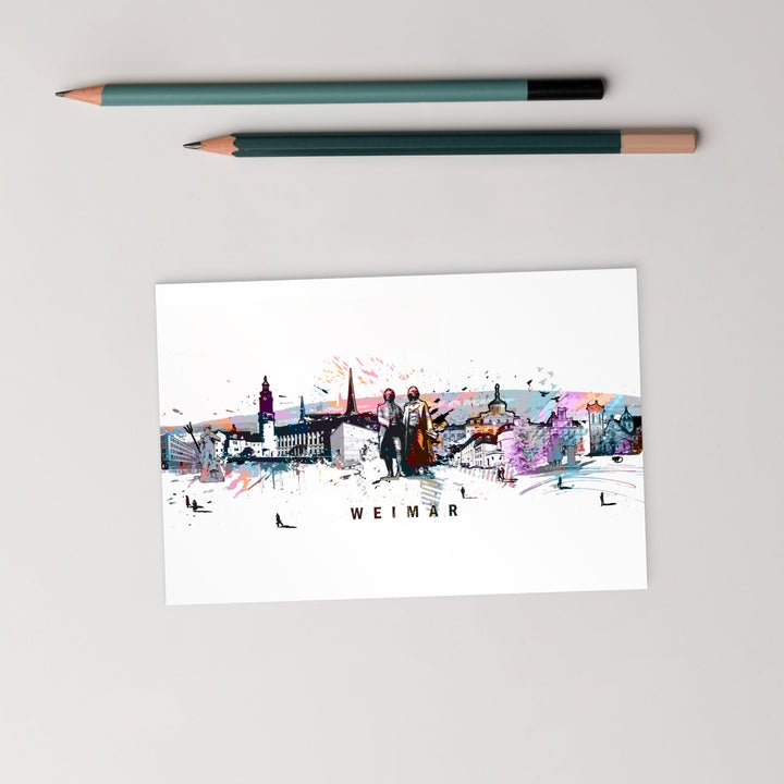 Postkarte - Skyline Naumburg