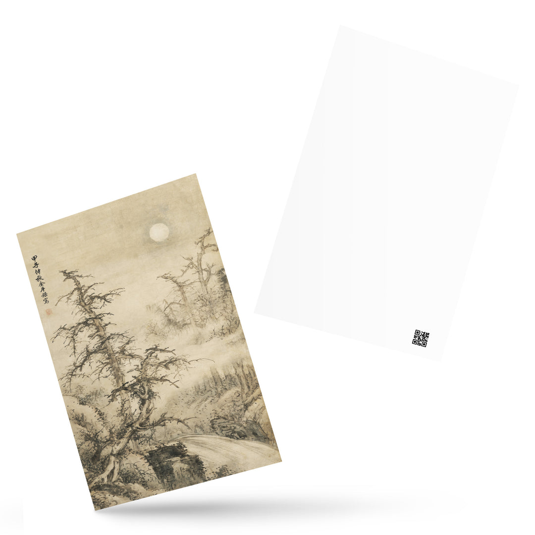 Postkarte - Mondnächtige Herbstlandschaft