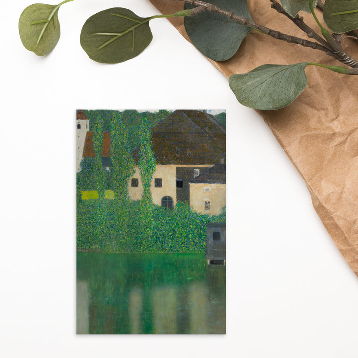 Postal - Gustav Klimt, Castillo de agua Kammer en el Attersee