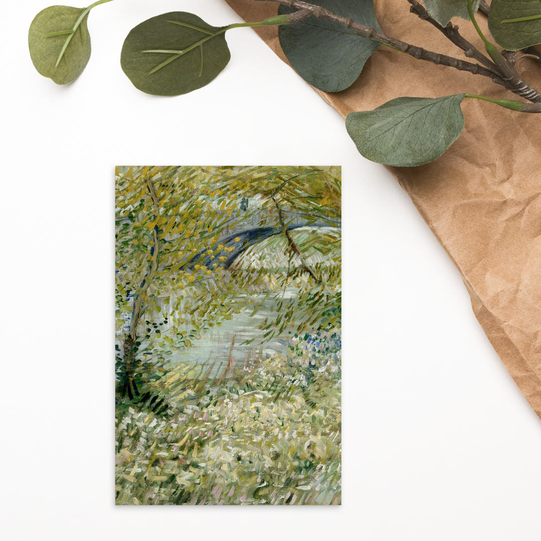Carte postale - Van Gogh, Rive de la Seine au printemps au Pont de Clichy