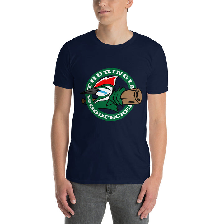 Woodpeckers Kurzärmeliges Unisex-T-Shirt ARTLIA Navy / S artlia