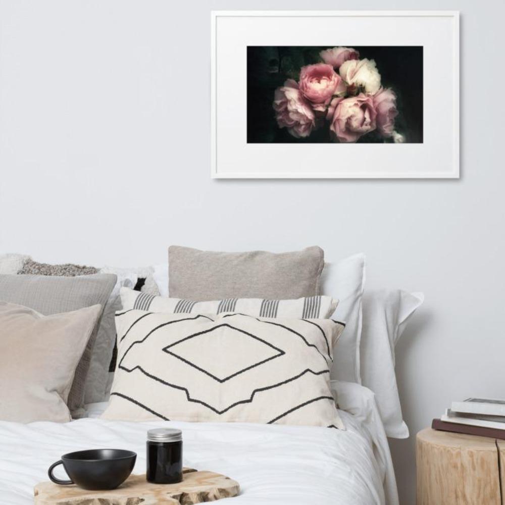 Bouquet Of Peonies Strauß Pfingstrosen - Poster im Rahmen mit Passepartout artlia artlia